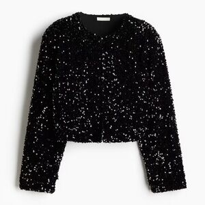 H&M Black Sequin Jacket